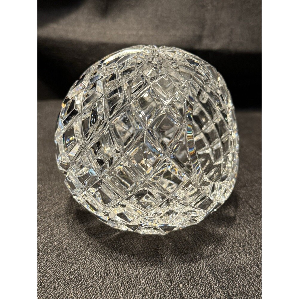 Waterford Sphere Hand Cut Crystal MCM Vintage Cigar Ashtray Rare